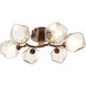 Gem LED 28.1 inch Burnished Bronze Flush Mount Ceiling Light in 3000K LED, Amber