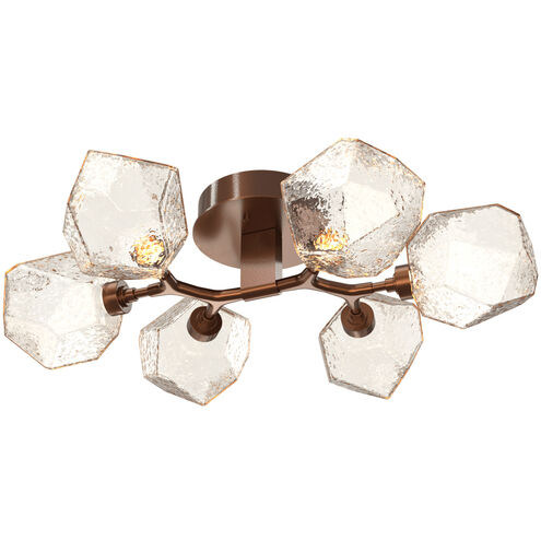 Gem LED 28.1 inch Burnished Bronze Flush Mount Ceiling Light in 3000K LED, Amber