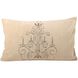 Chandelier 20 X 5.5 inch Champagne with Gray Accent Pillow