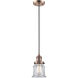 Franklin Restoration Canton 1 Light 6 inch Antique Copper Mini Pendant Ceiling Light in Incandescent, Clear, Franklin Restoration