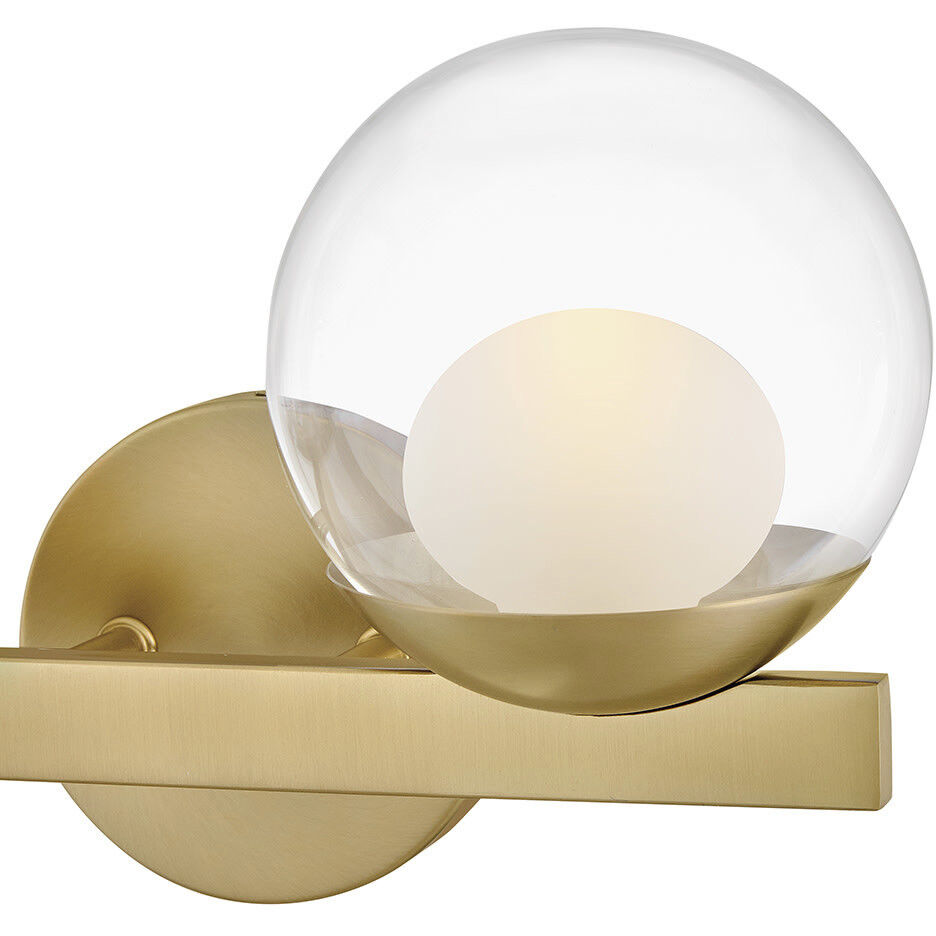 Sunni LED 15 inch Lacquered Brass Vanity Light Wall Light, Small