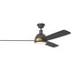 Hicks 60 inch Deep Bronze with Bronze Blades Ceiling Fan in Deep Bronze and Hand-Rubbed Antique Brass