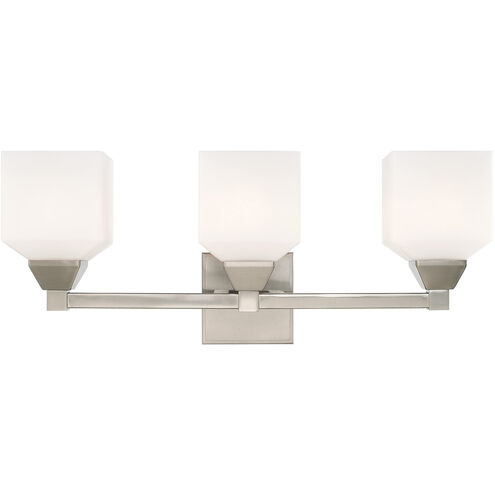 Aragon 3 Light 23 inch Brushed Nickel Bath Vanity Wall Light