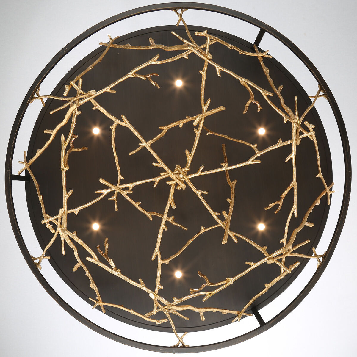 Aerie LED 30.5 inch Gold and Black Chandelier Ceiling Light