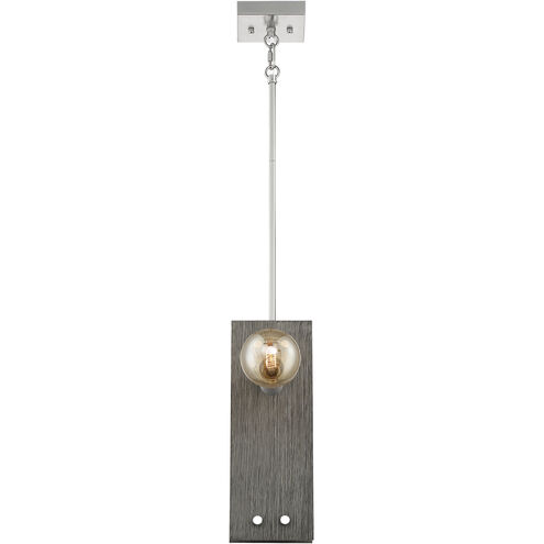 Stella 2 Light 6 inch Driftwood and Brushed Nickel Accents Pendant Ceiling Light