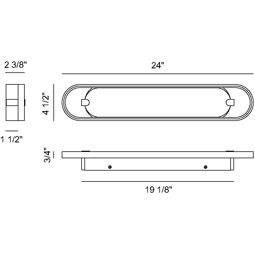 Noga 1 Light 24 inch Gold Vanity Light Wall Light