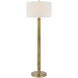 Thomas O'Brien Longacre 64.5 inch 75.00 watt Hand-Rubbed Antique Brass Floor Lamp Portable Light in Linen