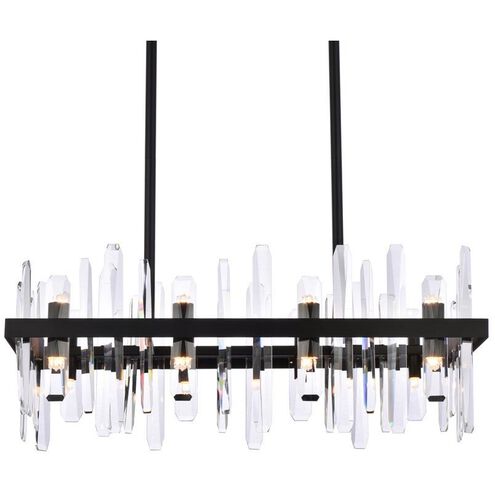 Serena 16 Light 30 inch Black Linear Chandelier Ceiling Light