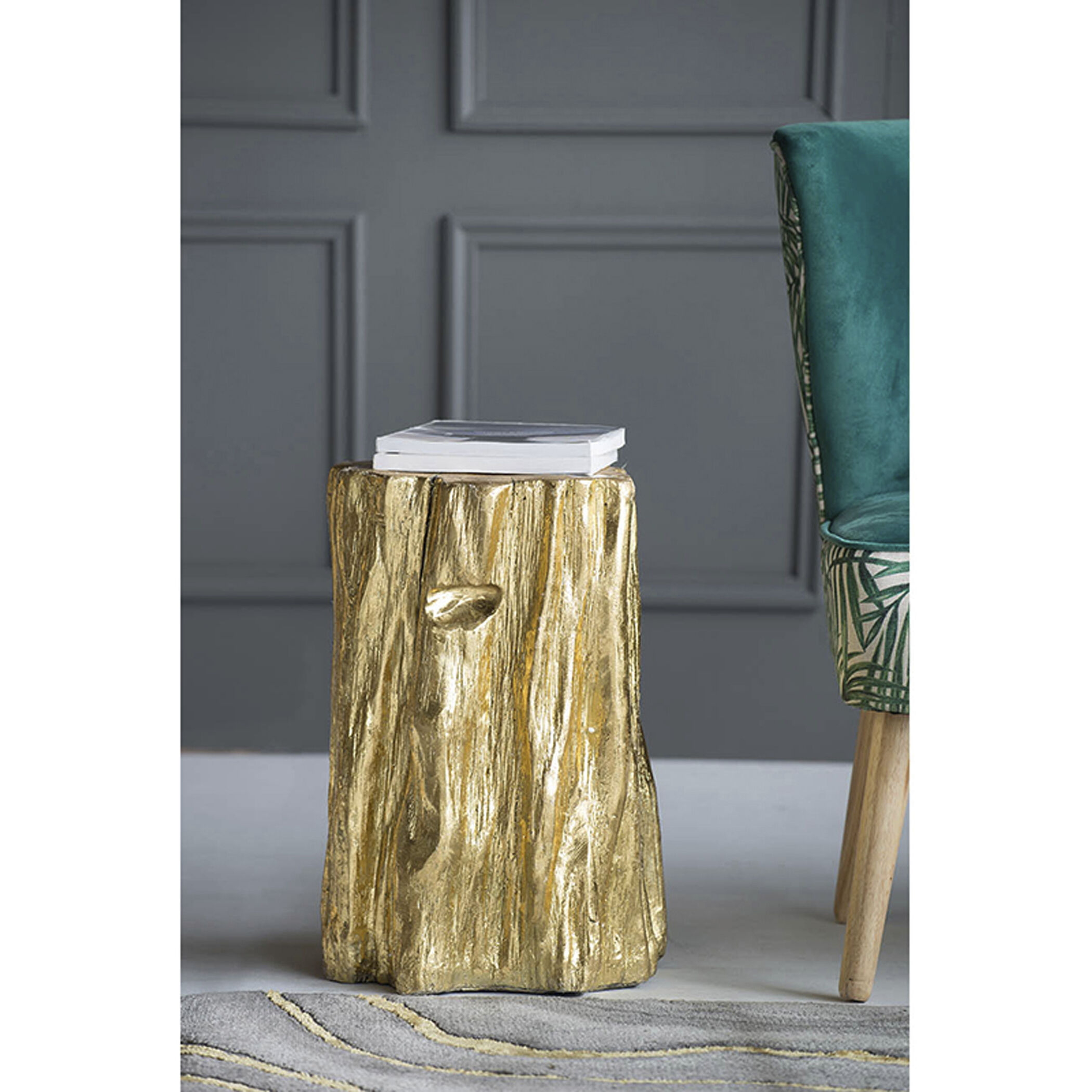 Golden 20 inch Gold Stool