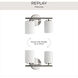 Replay 2 Light 13 inch Polished Nickel Bath Vanity Wall Light