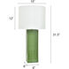 Matilda 31 inch 150 watt Green Table Lamp Portable Light