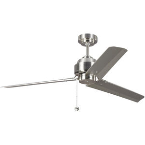 Arcade 54 inch Brushed Steel with Silver Blades Ceiling Fan