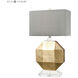 Alcazaba 30 inch 150.00 watt Gold Leaf with Clear Table Lamp Portable Light