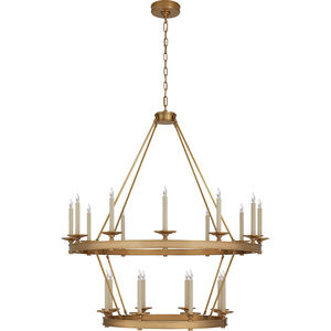 Chapman & Myers Launceton 20 Light 43.25 inch Antique-Burnished Brass Two Tiered Chandelier Ceiling Light, Large