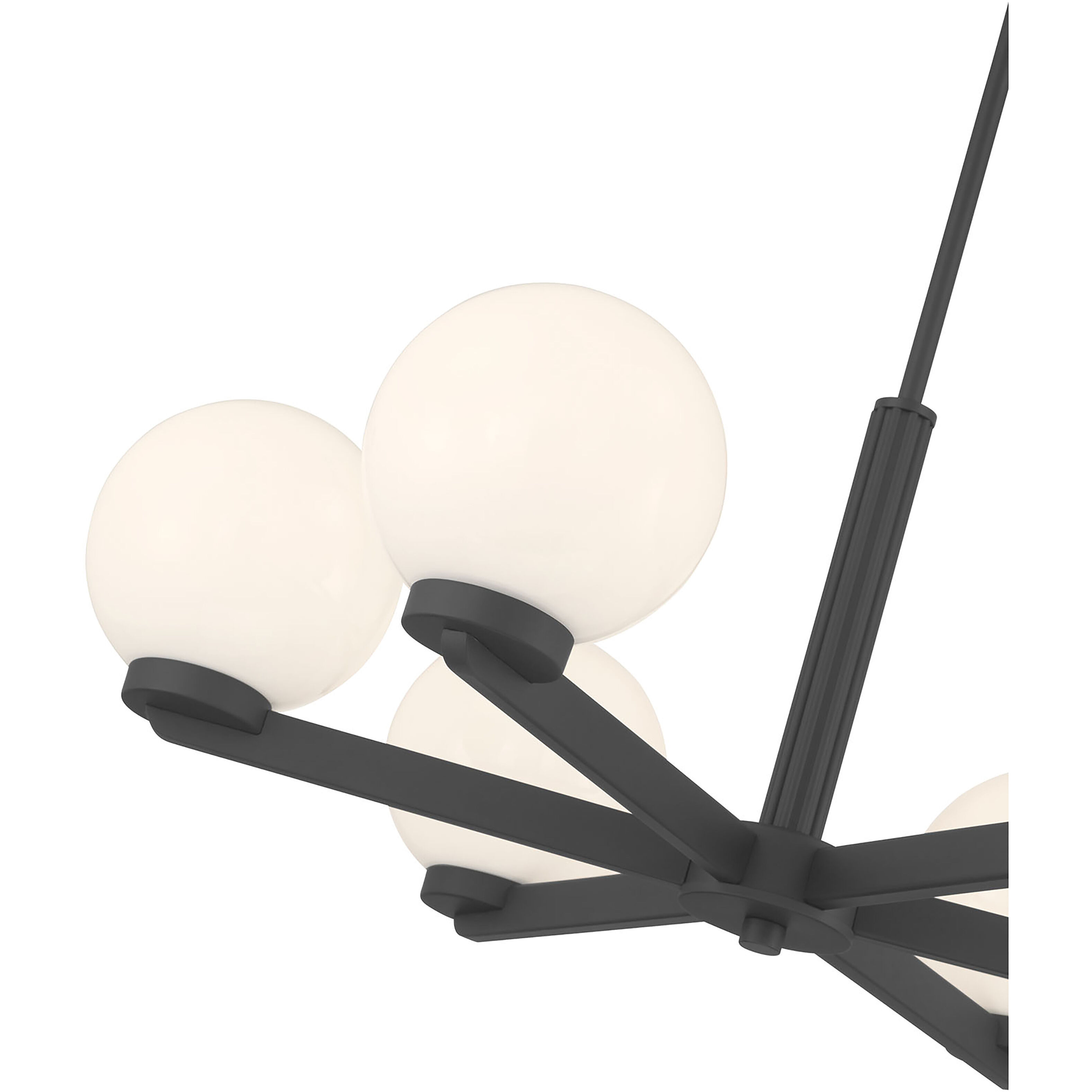 Ardeva 6 Light 28 inch Matte Black Chandelier Ceiling Light
