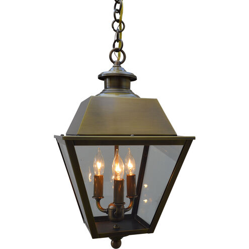 Inverness 3 Light 10.25 inch Mission Brown Pendant Ceiling Light in Clear