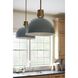Argo LED 14 inch Sage Green with Lacquered Brass Indoor Pendant Ceiling Light