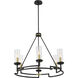 Hillstone 6 Light 30.25 inch Soft Brass And Sand Coal Chandelier Ceiling Light