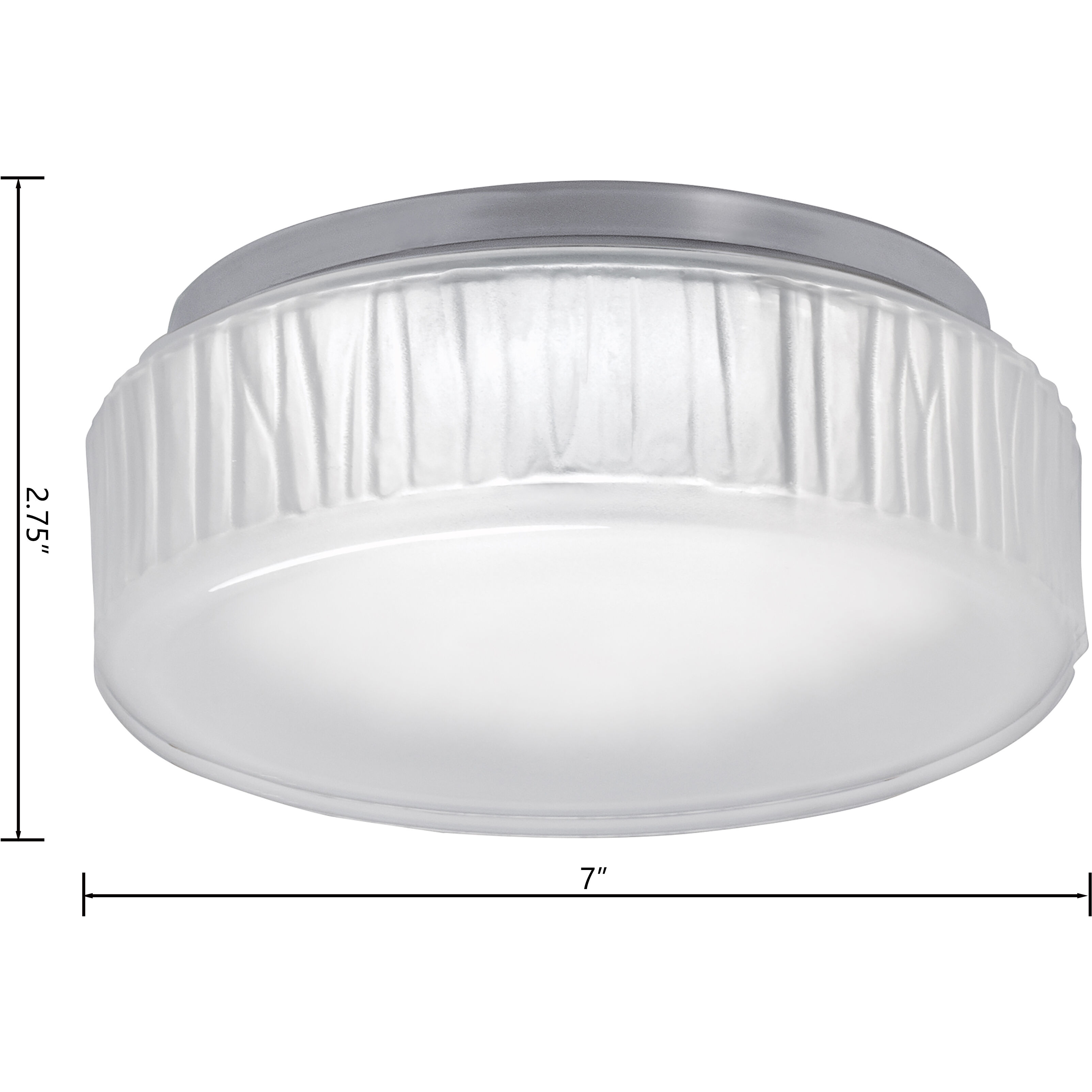 Bark LED 7 inch Polished Nickel with White Flush Mount Ceiling Light