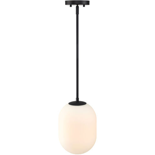 Noor 1 Light 8.5 inch Matte Black Pendant Ceiling Light