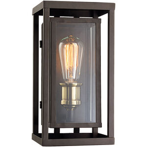 Showcase 1 Light 11 inch Rubbed Oil Bronze and Antique Brass Outdoor Wall Lantern