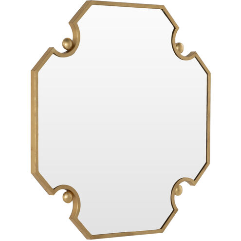 Monet 34 X 34 inch Antique Brass / Clear Mirror Mirror