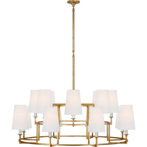 Chapman & Myers Modica LED 51 inch Gilded Iron Ring Chandelier Ceiling Light, XL