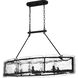 Fortress 6 Light 39 inch Earth Black Island Light Ceiling Light