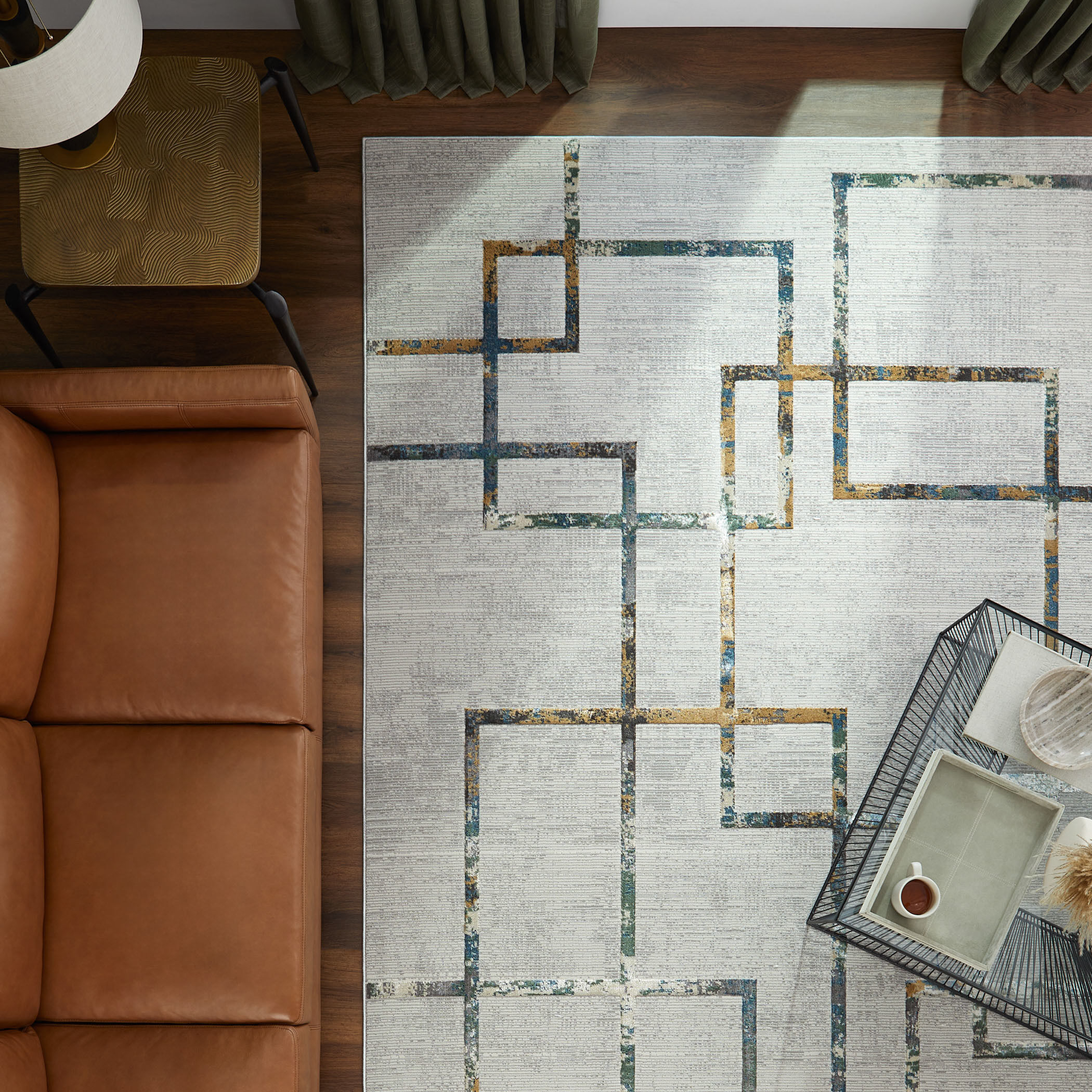 Adara 90 X 63 inch Neutral/Multi Rug in 5 x 7