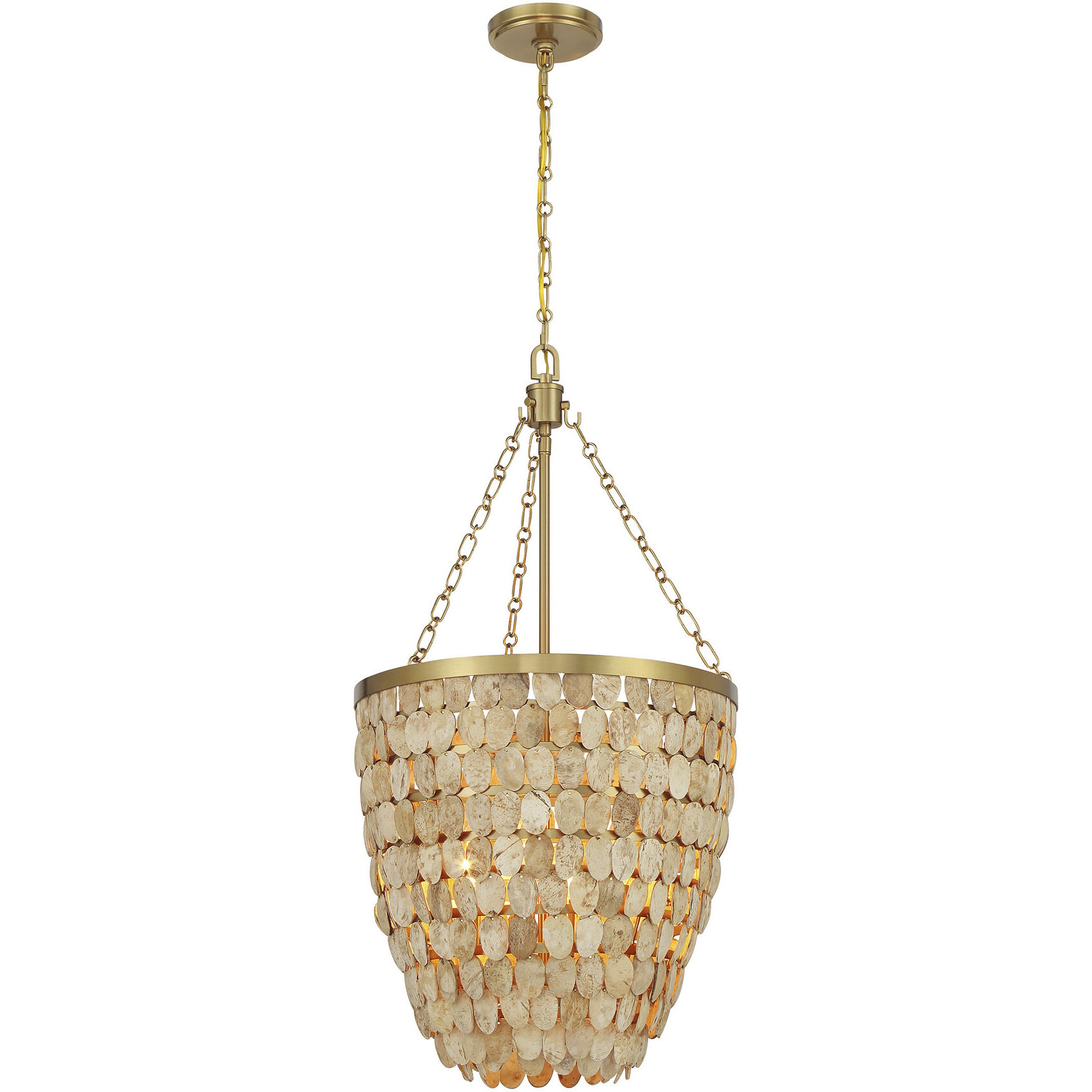 Catalan 4 Light 16 inch Warm Brass Pendant Ceiling Light