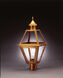 Boston 1 Light 27 inch Antique Brass Post Lamp in Clear Glass, One 75W Medium with Chimney