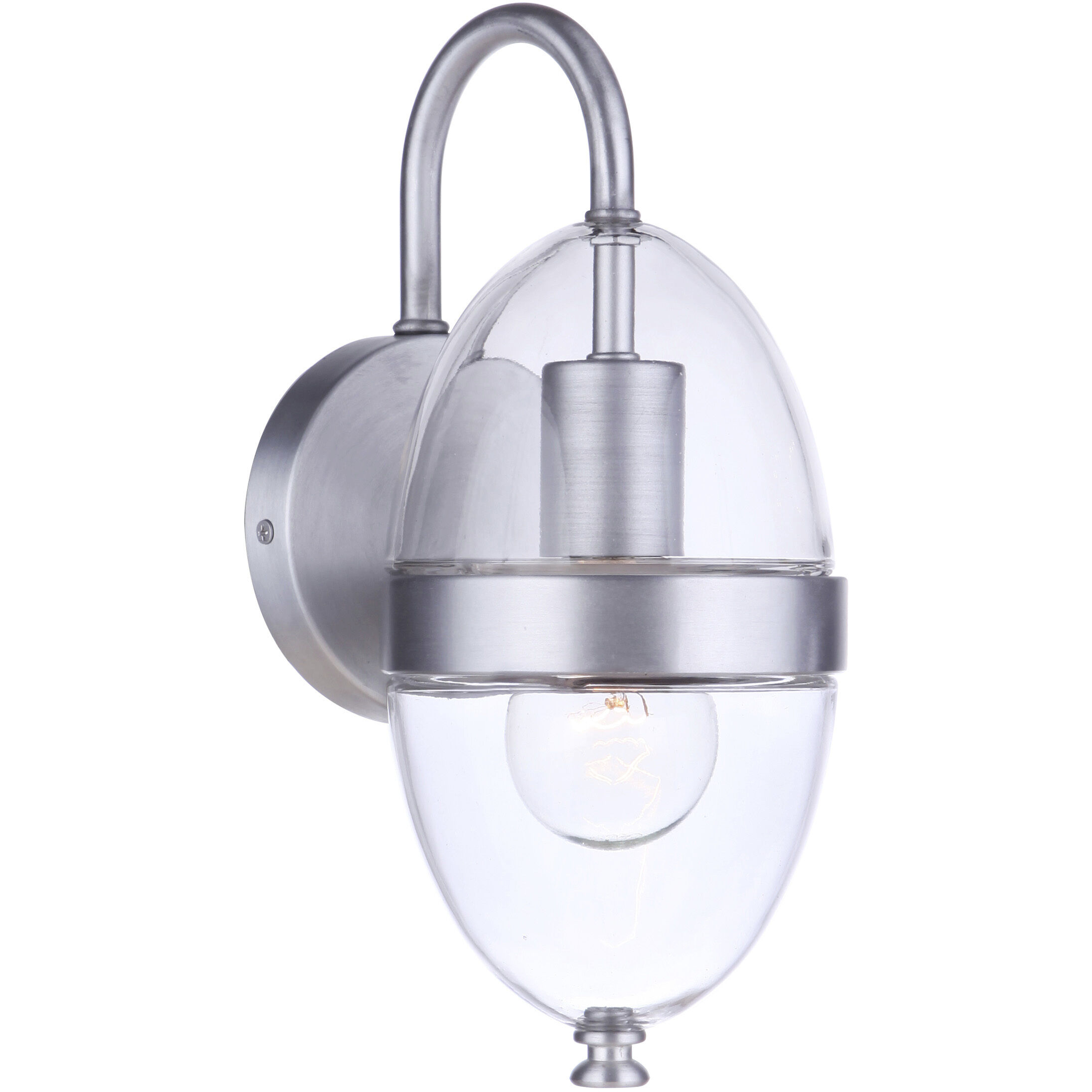 Sivo Outdoor Wall Mount in Satin Aluminum, Small