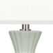 Small Orion 17.63 inch 60 watt Matte Celadon Table Lamp Portable Light, Polished Nickel Accents