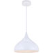 Circa 1 Light 12.5 inch White Pendant Ceiling Light