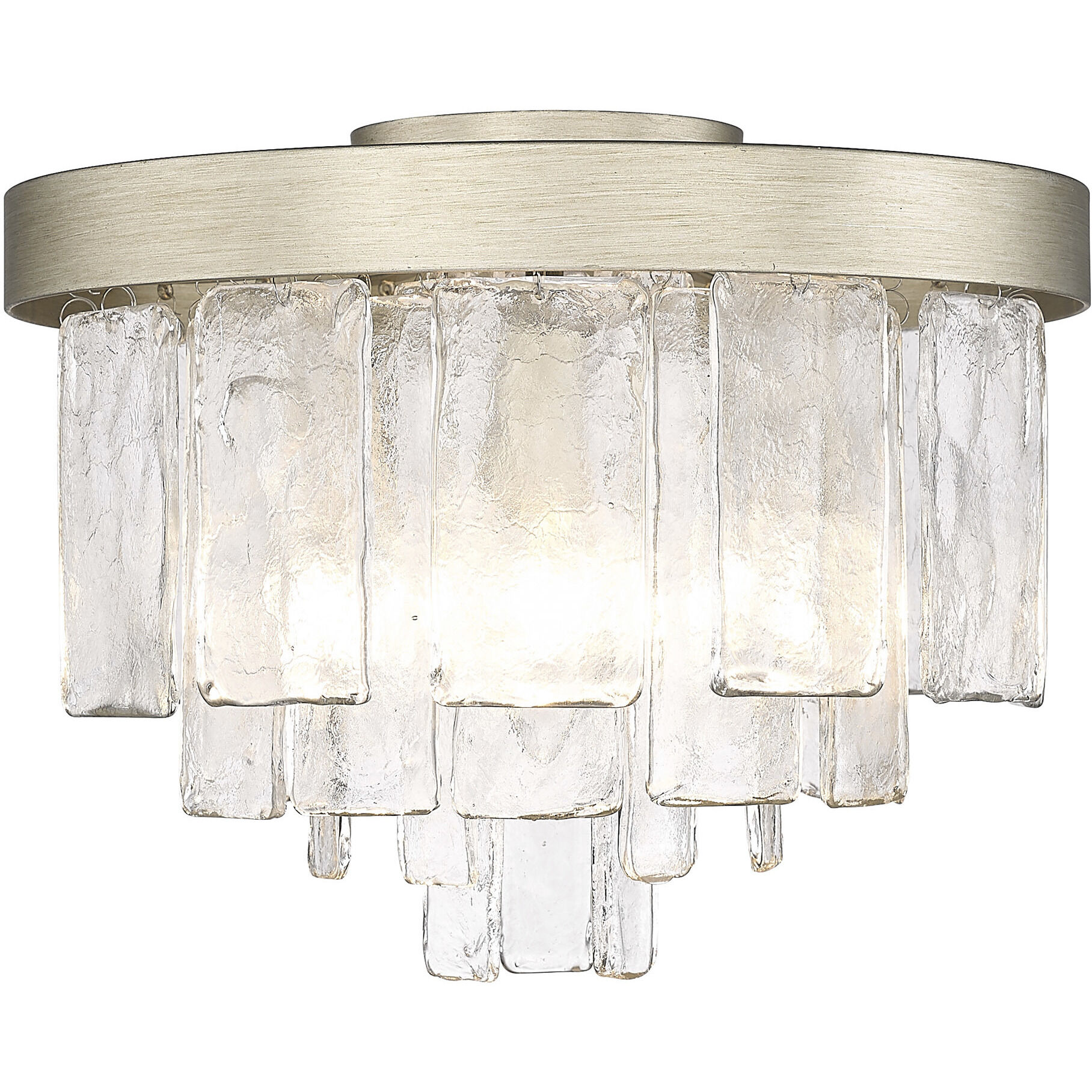 Ciara 3 Light 13 inch White Gold Flush Mount Ceiling Light