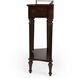 Charleston One Drawer Console Table in Dark Brown