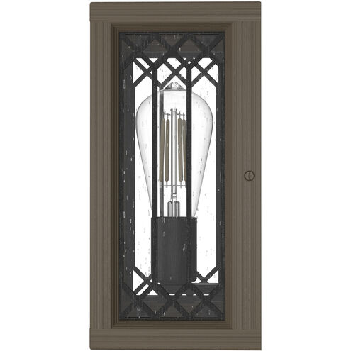 Chevron 1 Light 6 inch Rustic Iron and French Oak Wall Sconce Wall Light
