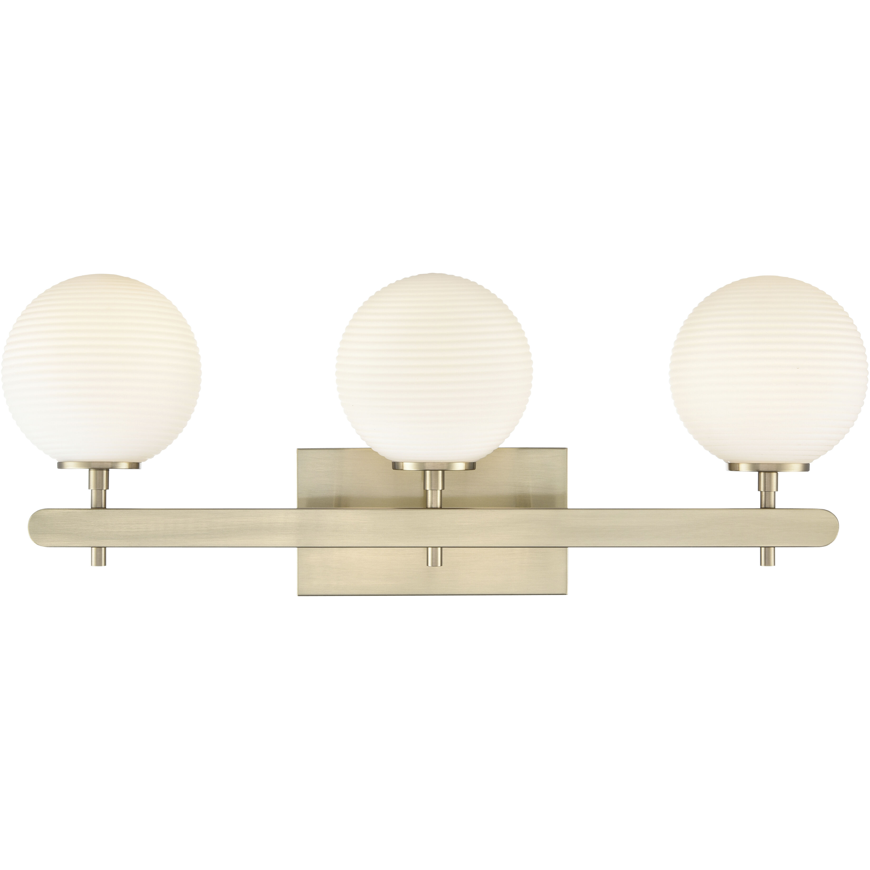 Coretta 3 Light 26 inch Modern Gold Bathroom Vanity Light Wall Light