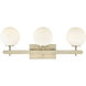 Coretta 3 Light 26 inch Modern Gold Bathroom Vanity Light Wall Light