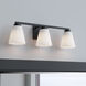 Strayhan 3 Light 22 inch Matte Black Bathroom Vanity Light Wall Light
