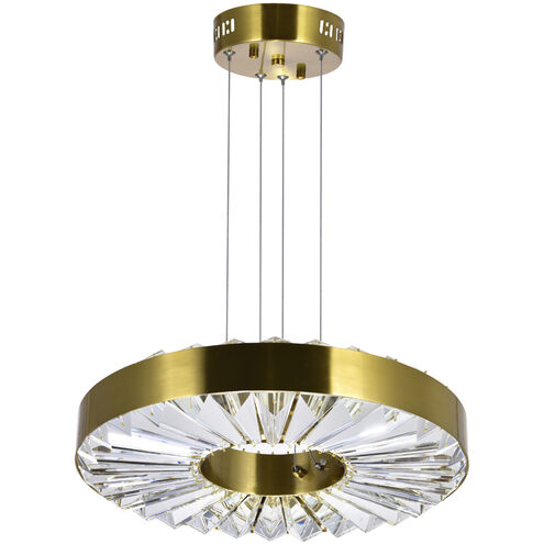 Bjoux LED 16 inch Brass Down Chandelier Ceiling Light