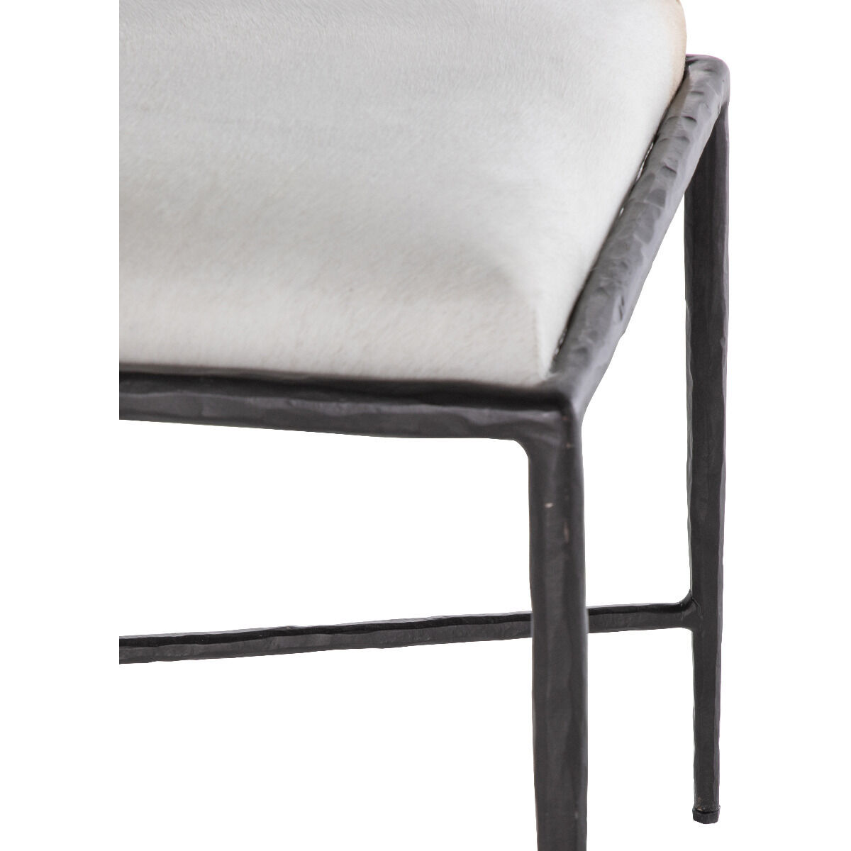 Devoe Natural Ivory Hide / Gunmetal Bronze Bench