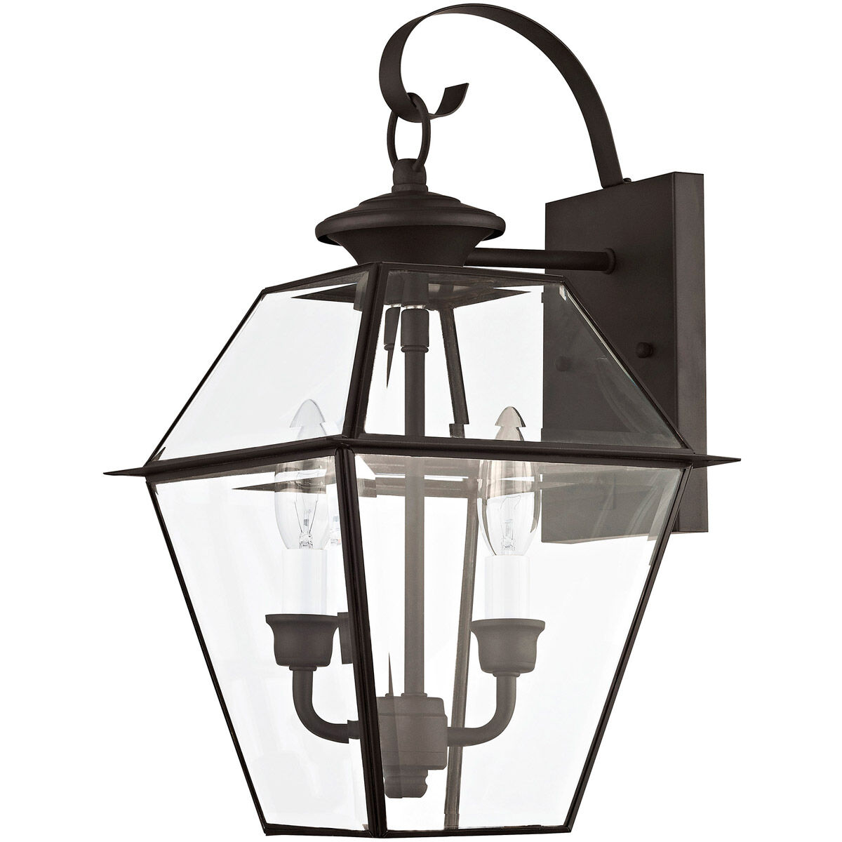Westover 2 Light 16.5 inch Bronze Outdoor Wall Lantern