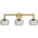 Fenton 3 Light 24.5 inch Satin Gold Bath Vanity Light Wall Light in Clear