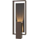 Shadow Box 1 Light 21.2 inch Coastal Bronze Outdoor Sconce, Large