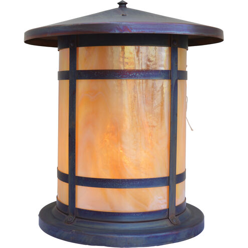 Berkeley 1 Light 16 inch Satin Black Column Mount in Clear Seedy