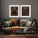Creative Blossoms II Orange and Black and Rust Framed Art