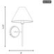 C&M by Chapman & Myers Ridgewood 1 Light 8 inch Burnished Brass Sconce Wall Light