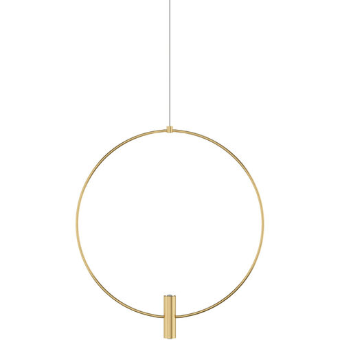 Sean Lavin Mini Layla 2 Light 12 Natural Brass Low-Voltage Pendant Ceiling Light in MonoRail, Integrated LED