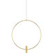 Sean Lavin Mini Layla 2 Light 12 Natural Brass Low-Voltage Pendant Ceiling Light in MonoRail, Integrated LED